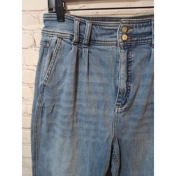 Pilcro and the Letterpress Anthropologie Pleated Wide leg Jeans Size 29 Hi Waist - Picture 4 of 14